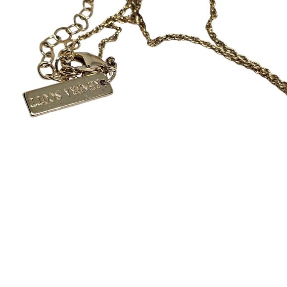 Kendra Scott Chalcedony Necklace Tavi Flower Green Gold Tone - Picture 7 of 8